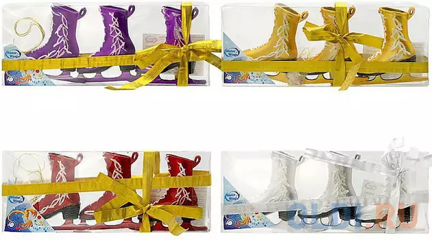 Елочные украшения Winter Wings Фигурные коньки 3 шт цвет в ассортименте