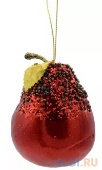 Елочные украшения Winter Wings ГРУША 10 см 1 шт красный пластик