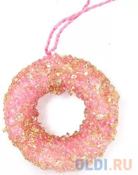 Елочные украшения Winter Wings "Кольцо" 10 см 1 шт розовый полимер N180313/Роз