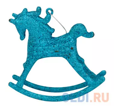 Елочные украшения Winter Wings "Лошадка" 10 см 1 шт бирюзовый пластик