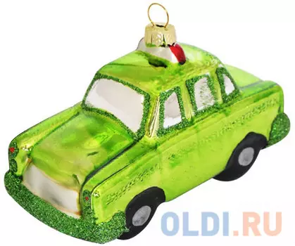 Елочные украшения Winter Wings Машина 11 см 1 шт зеленый стекло N07871