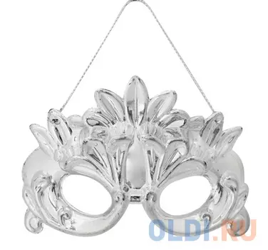 Елочные украшения Winter Wings "Маска" 9.5х6.5 см 1 шт пурпурный пластик