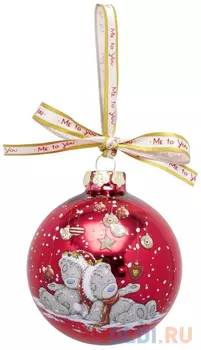 Елочные украшения Winter Wings Me to you "Мишка Тедди" 8 см 2 шт стекло 7015