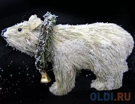 Елочные украшения Winter Wings "Медведь, лесная сказка" с венком 19 см 1 шт полимер