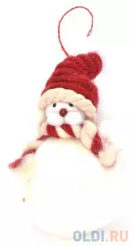 Елочные украшения Winter Wings "Мишка" 13*8 см 1 шт белый полиэстер N180394