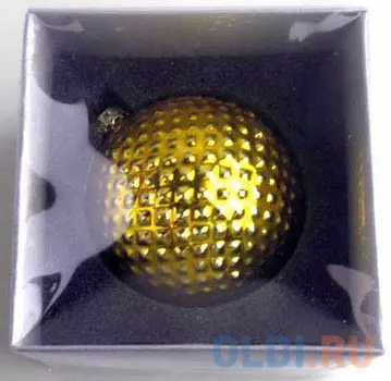 Елочные украшения Winter Wings Павлин, с тиснением 8 см 1 шт золотой стекло N07685