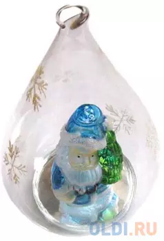 Елочные украшения Winter Wings Подвеска с Дедом Морозом 10*15 см 1 шт прозрачный стекло N07307