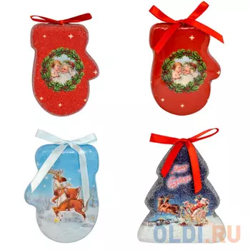 Елочные украшения Winter Wings "Подвески" 9 см 6 шт пластик