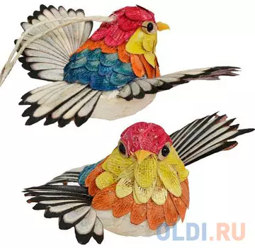 Елочные украшения Winter Wings "Птичка" 12 см 1 шт соломка