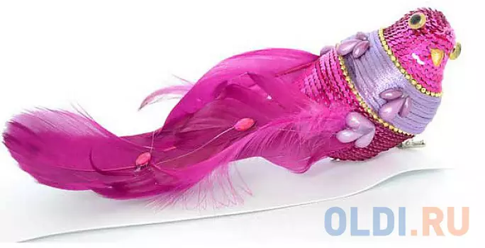 Елочные украшения Winter Wings "Птичка" 23 см 1 шт розовый пластик, ПВХ