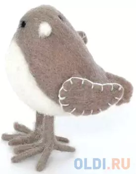 Елочные украшения Winter Wings "Птичка фетро" 8,5 х 6 см 1 шт коричневый полиэстер 180904