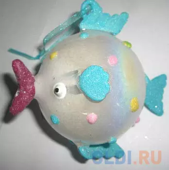 Елочные украшения Winter Wings "Рыбка" 10 см 1 шт стекло N07550