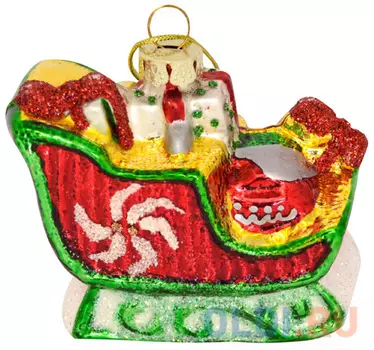 Елочные украшения Winter Wings "Сани" 7 см 1 шт стекло N07867