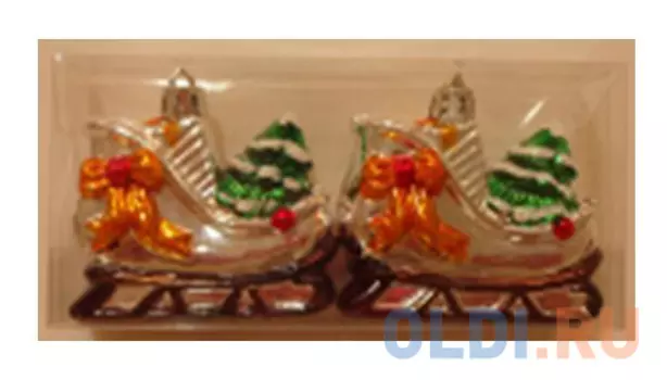 Елочные украшения Winter Wings "Сани" 7 см 2 шт