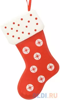 Елочные украшения Winter Wings "Сапожок" 6 х 11 см 1 шт красный дерево