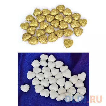 Елочные украшения Winter Wings "Сердечки" 2 см 75 шт. в ассортименте пластик