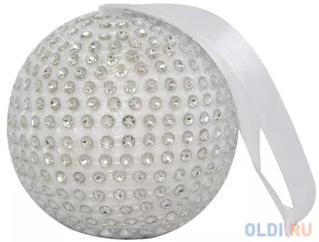 Елочные украшения Winter Wings "Шар" 6 см 1 шт белый пластик N181274