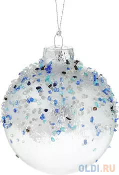 Елочные украшения Winter Wings Шар 8 см 1 шт белый стекло N079105
