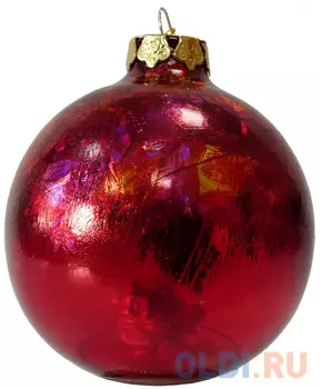 Елочные украшения Winter Wings "Шар" 8 см 1 шт красный стекло N079102
