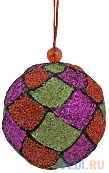 Елочные украшения Winter Wings Шар блестящая крошка 8 см 1 шт бисер N069166