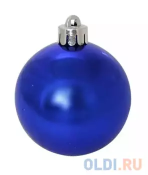Елочные украшения Winter Wings Шар блестящий 6 см 1 шт синий пластик