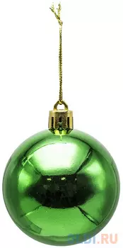 Елочные украшения Winter Wings "Шар блестящий" 6 см 1 шт зеленый пластик 182247