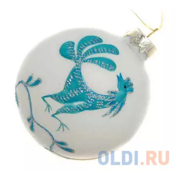 Елочные украшения Winter Wings ШАР ЛАЗУРЬ 8 см 1 шт белый стекло