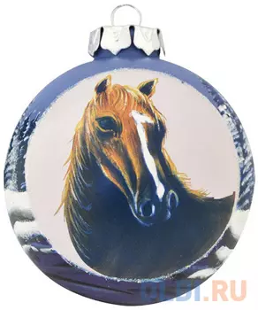 Елочные украшения Winter Wings "Шар Лошадь" 8 см 1 шт стекло N079071