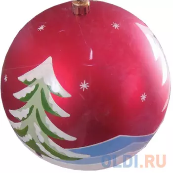 Елочные украшения Winter Wings Шар. Пейзаж, ручная роспись 20 см 1 шт в ассортименте N069118