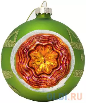 Елочные украшения Winter Wings Шар прожектор 8 см 1 шт зеленый стекло N07567