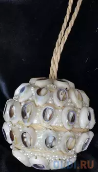 Елочные украшения Winter Wings "Шар ракушка" 7 см 1 шт полимер