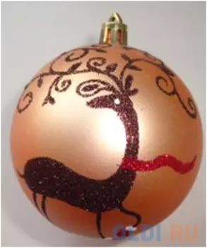 Елочные украшения Winter Wings Шар. Роспись 8 см 1 шт золотой N181823