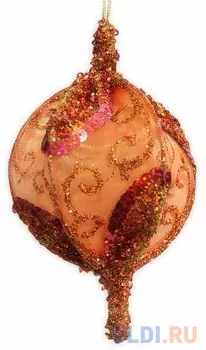 Елочные украшения Winter Wings Шар с блестками 13 см 1 шт золотой полимер N069840/13/ЗОЛ