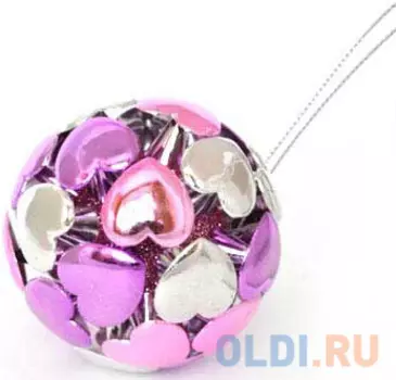 Елочные украшения Winter Wings Шар. Сердечки 7 см 1 шт в ассортименте пластик N180097