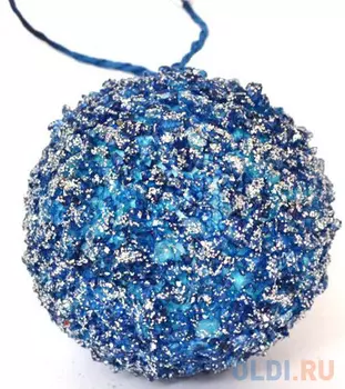 Елочные украшения Winter Wings "Шар в блестящей крошке" 10 см 1 шт бирюзовый полимер N180312/БИР