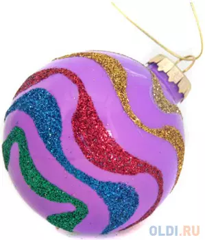 Елочные украшения Winter Wings Шар волны 6 см 1 шт стекло N07274