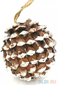 Елочные украшения Winter Wings "Шишка" 8 см 1 шт коричневый дерево N180125