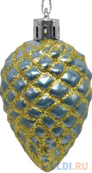 Елочные украшения Winter Wings Шишки 7 см 3 шт синий