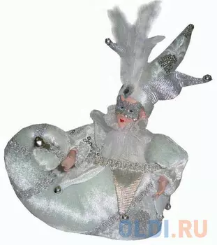 Елочные украшения Winter Wings Шут в сапожке N069627/БЕЛ 25 см 1 шт серебро полиэстер