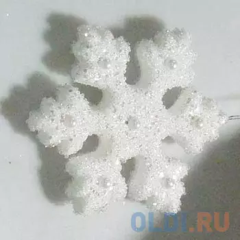 Елочные украшения Winter Wings "Сладкая снежинка" 15 см 2 шт белый полимер