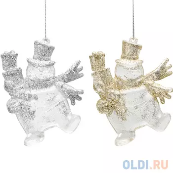 Елочные украшения Winter Wings СНЕГОВИК 2 цвета 11*9 см 1 шт акрил N182303