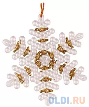 Елочные украшения Winter Wings Снежинки 8 см 1 шт белый N06753 в ассортименте