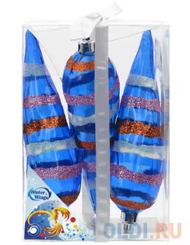 Елочные украшения Winter Wings "Сосулька" 3 шт в ассортименте пластик