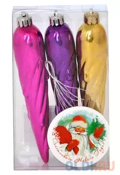 Елочные украшения Winter Wings "Сосульки" 13 см 3 шт пластик