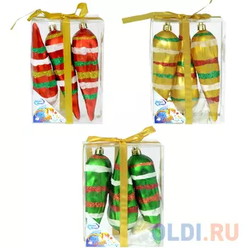 Елочные украшения Winter Wings "Сосульки" 15 см 3 шт в ассортименте