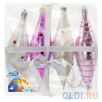 Елочные украшения Winter Wings "Сосульки" 15 см 4 шт в ассортименте
