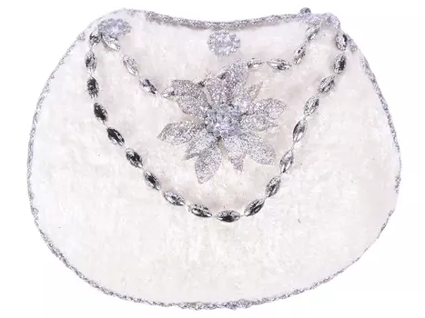 Елочные украшения Winter Wings "Сумочка ретро" 10*12 см 1 шт белый полимер N180267