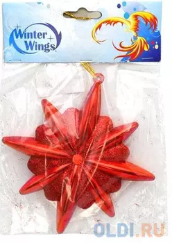 Елочные украшения Winter Wings Звезда 10 см 1 шт в ассортименте