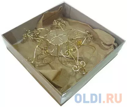 Елочные украшения Winter Wings Звезда 12*11 см 1 шт золотой перламутр, металл N181539