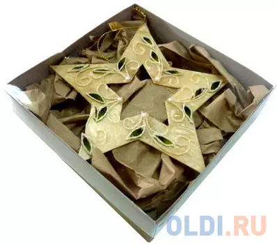 Елочные украшения Winter Wings Звезда 14*12,5 см 1 шт золотой перламутр, металл